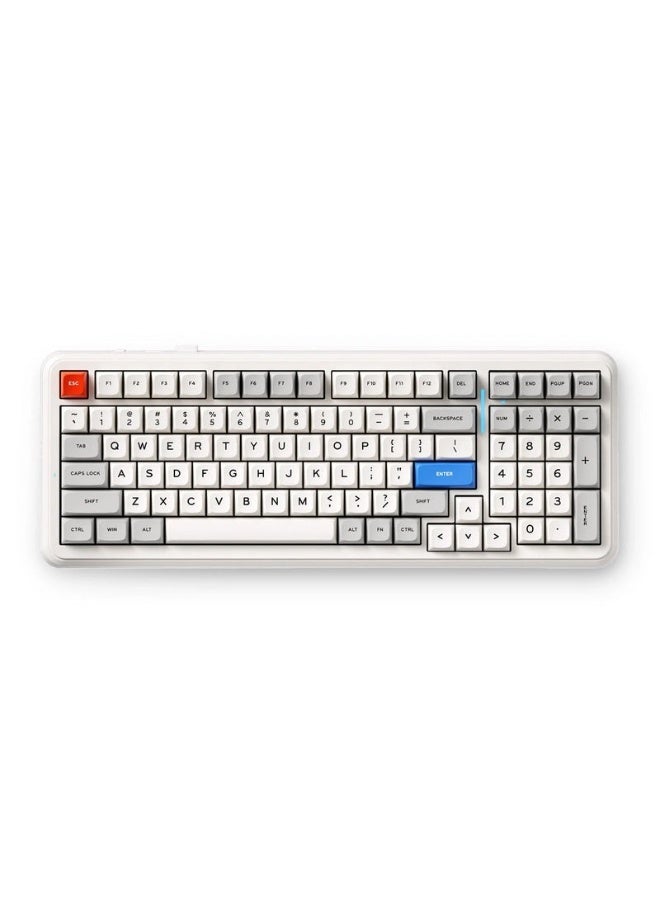 MCHOSE K99 V2 Wireless Gasket-Mount Mechanical Keyboard – Icy Creamsicle Switch, 98% Layout, Hot-Swap 3/5-Pin Switches, Tri-Mode, Dual-Shot PBT Keycaps, South-Facing RGB & Surround Lighting, 8000mAh Battery, Foam-Damped Cushion Typing, Retro White | MC-K99V2-11 - Image 2
